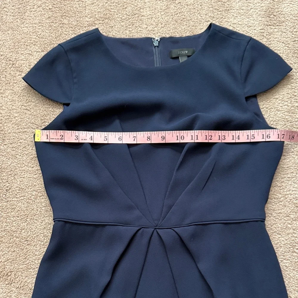 J. Crew Elegant Navy Cap Sleeve Dress Size 4